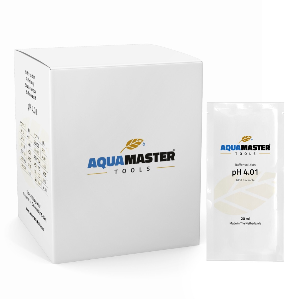 Solución de calibración ph 4,01 sobre 25x20 ml aqua master