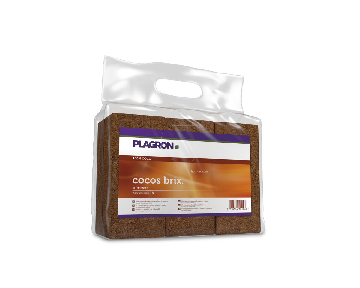 Sustrato coco brix +/- 9 l (6 uds) plagron