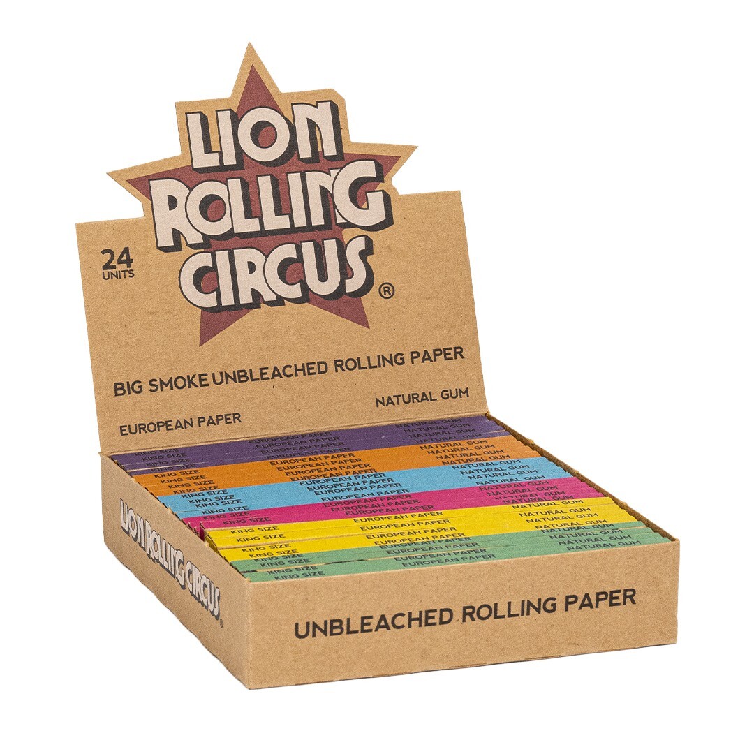 Papel natural big smoke (24 uds) lion rolling circus