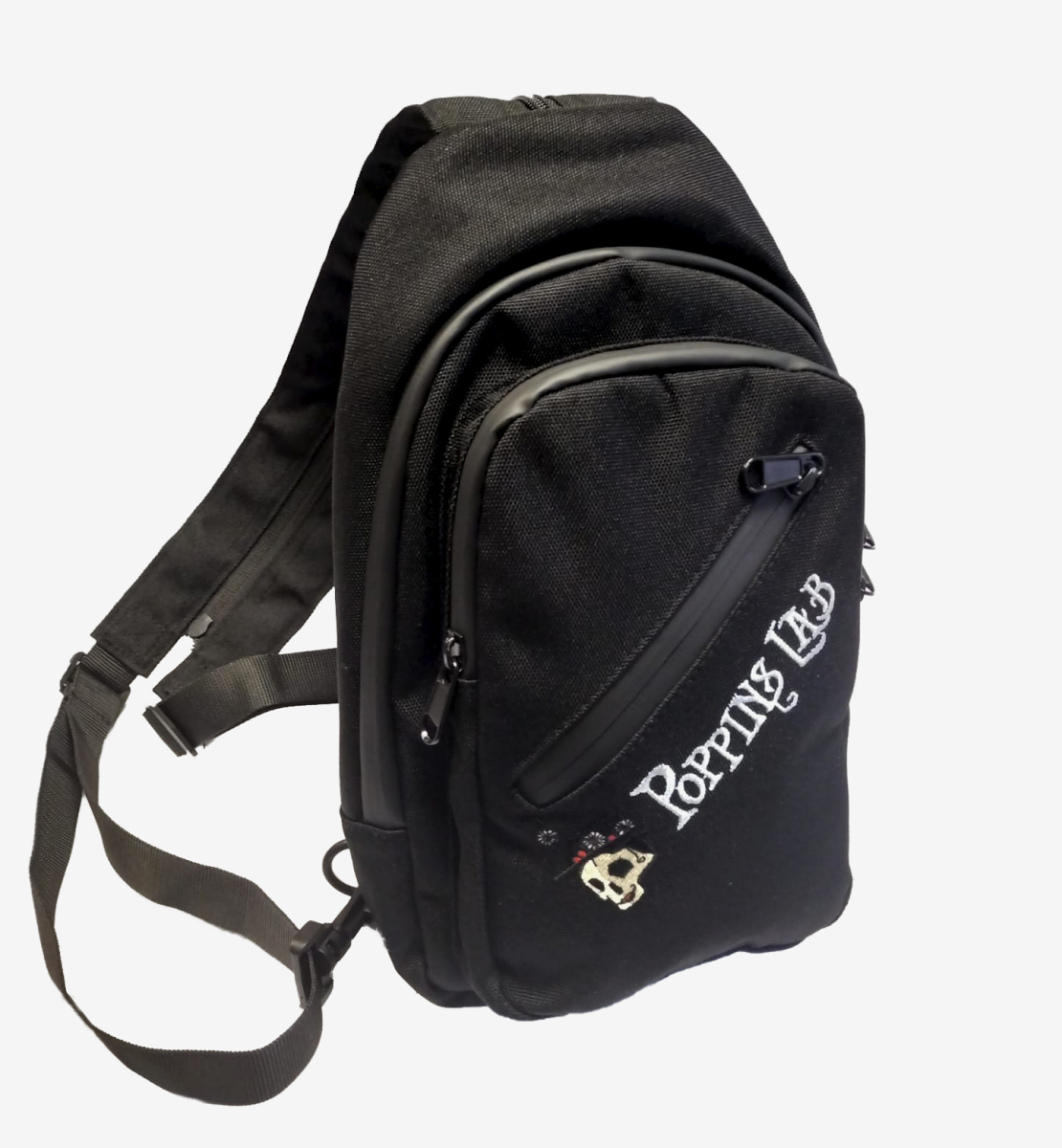Mochila & cross bag anti-olor lock 18x32x7cm poppins lab (negra)